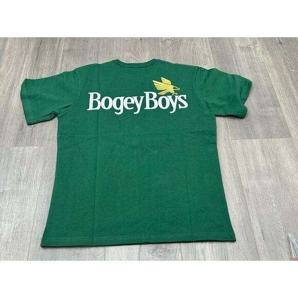 NWT Bogey Boys Mens Grit T-Shirt Spell Out Logo Heavyweight Eden Green Size S - Picture 2 of 9